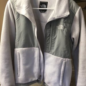 The North Face white Denali fleece jacket